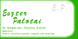 eszter palotai business card